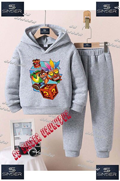 SS SİNSER Παιδικό Unisex Σετ Φόρμας με Κουκούλα "SIRTLAN MASKE GRAFT " με Ειδ...