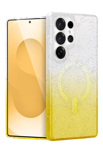 NewFace غطاء سامسونج جالاكسي إس 24 ألترا بوميل شايني ماج سيف - ذهبي زرنيت