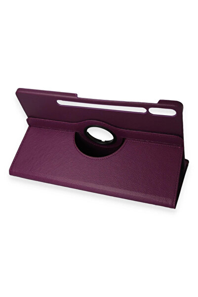 NewFace حافظة سامسونج جالاكسي X610 تاب S9 FE بلس 12.4 حافظة جلدية 360 درجة للتابلت - أرجواني GNZRZ