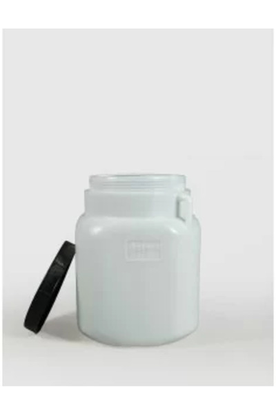 Gimihome 5 Liter Canister with Handle and Screw Cap, White Plastic