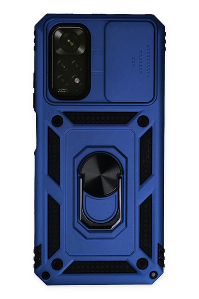 NewFace حافظة هاتف شاومي ريدمي نوت 11 من سيبتيم مع حلقة عدسة من السيليكون - أ...