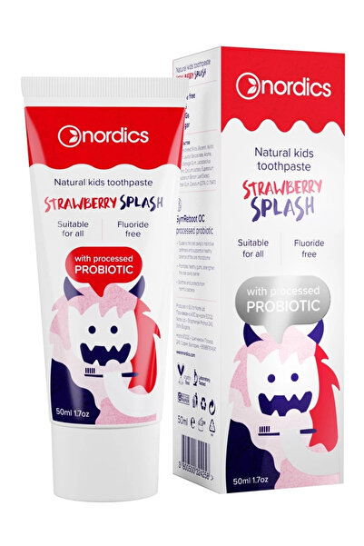 Nordics Toothpaste for Kids with Strawberry and Probiotics 50ml