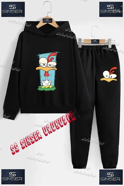 SS SİNSER Детски унисекс "CHICKEN CO" специален принт с качулка