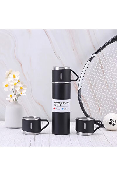 MUBX 3 Cup Vacuum Thermos Set Stainless Steel Thermos Set (with Bag)