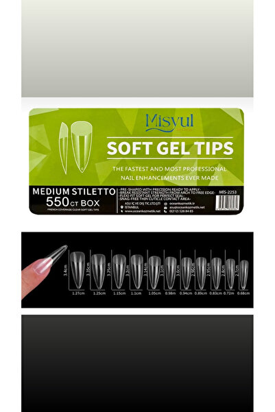 Anıl Gel Polish Yarım Ay Tıps Protez Tırnak ; 550’Li Protez Tırnak ; Gel Tips
