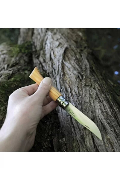 Opinel Pocket Knife N°09, Stainless Steel, 9 cm, 'Tradition Luxe', Olive -