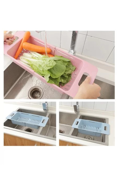 Zokura Cos pentru scurgere, extensibil, plastic, 38-48 x 18,5 x 8 cm