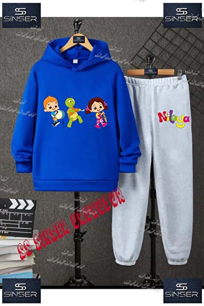 SS SİNSER Çocuk Unısex "NILOYA 3LU MUZIK EKIBI" Özel Baskılı Kapşolu Eşofman Takımı