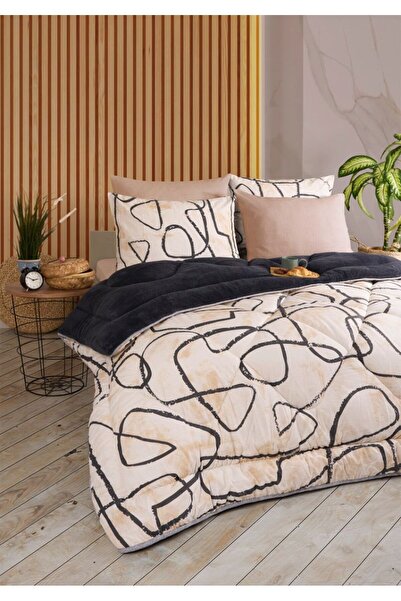 VİLERA HOME Pofuduk Welsoft Double Size Bedspread Set with Pillowcases
