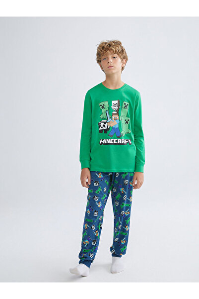 LC Waikiki Minecraft Printed Pajama Set for Boys
