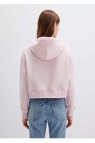 Mavi Hooded Boxy Fit Pink Sweatshirt