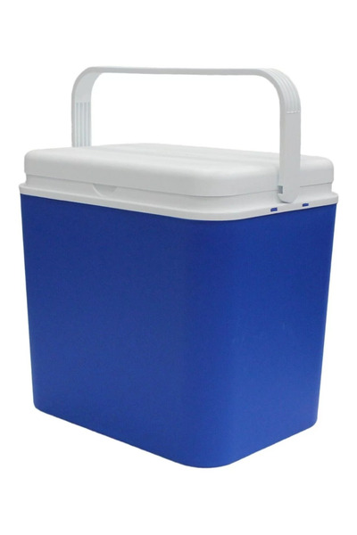 Dohany Chladicí box na kempování 30 litrů, modrobílý