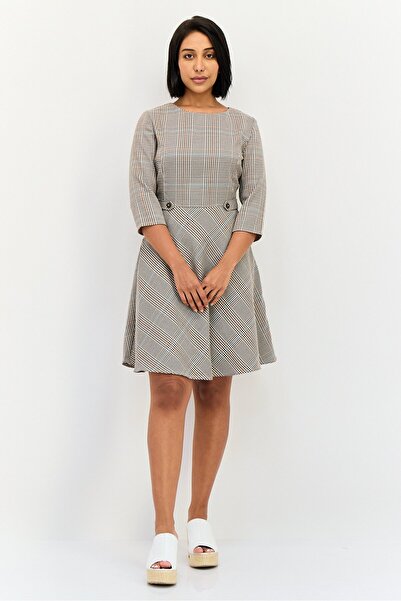 ORSAY Women Houndstooth Pattern Mini Dress, Multicolor