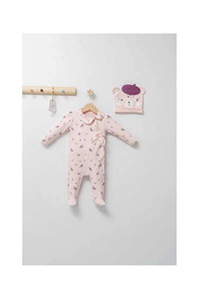 Tongs Baby Set salopeta cu caciulita cu urechiuse pentru bebelusi Paris Love