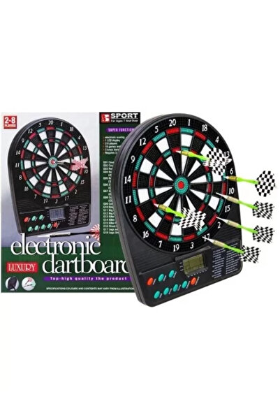 LeanToys Elektronická šipková hra s displejem, 18 her, 3 šipky, 2–8 hráčů, LeanToys, 1654