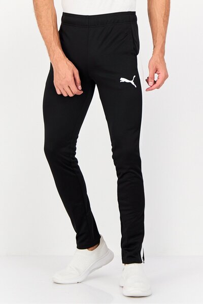 Puma Men Slim Fit Brand Logo Training Track Pants, Black