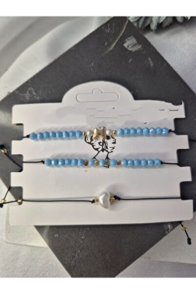 BUTİK AYVİTRİN تصميم من 3 قطع من أساور الخرز