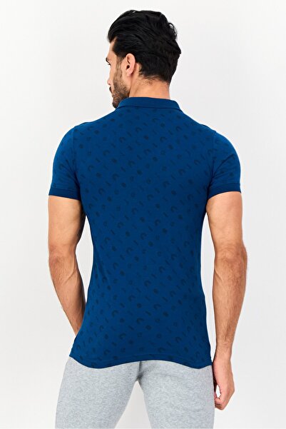 Puma x One8 Men Slim Fit Allover Print Short Sleeve Outdoor Polo Shirt, Multicolor