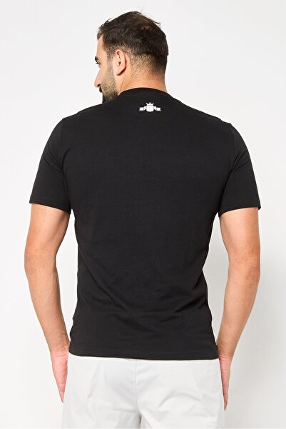 Replay Men Crew Neck Short Sleeves Brand Logo T-Shirt, Black