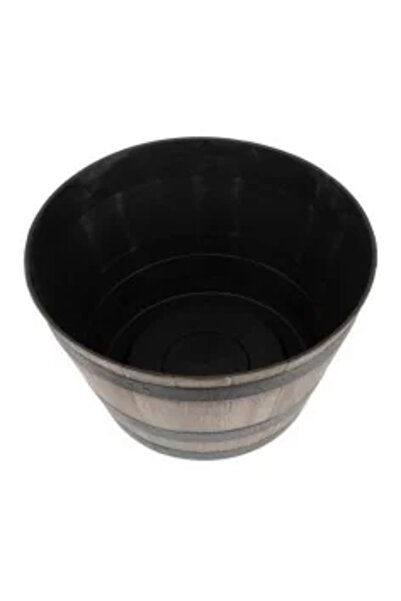 sterk Ρουστίκ γλάστρα με δίσκο, 22 λίτρα, STERK, 36 X 33 εκ., καφέ πλαστικό