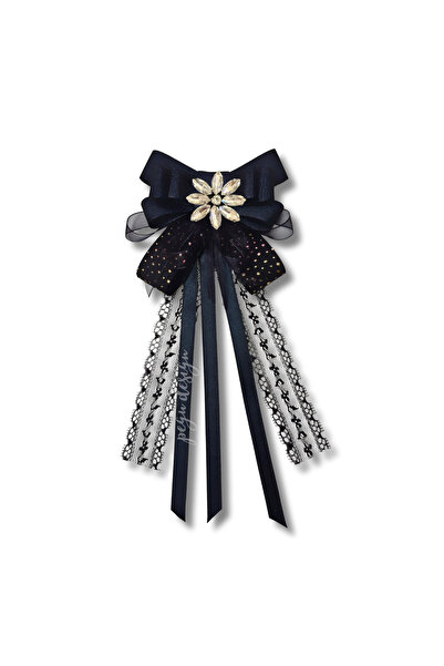 pegu baby collection TARZ SHİNE SERİ SİYAH KURDELE BROŞ,OKUL İŞ , GÖMLEK CEKE...