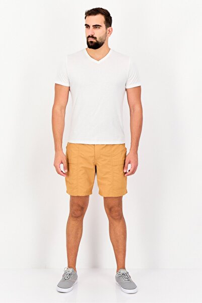 Eddie Bauer Men Solid Basic Shorts, Brown