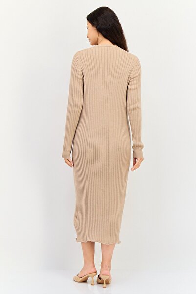 Threadbare Women Ribbed Sweater Dress, Tan