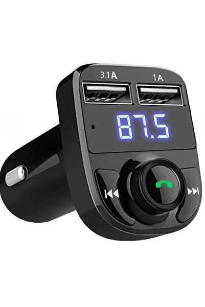 KTR TECH Araç Fm Transmitter 5.0 Bluetooth Araç Kiti Usb Mp3 Sd Kart Çakmaklık Girişli oto müzik çalar
