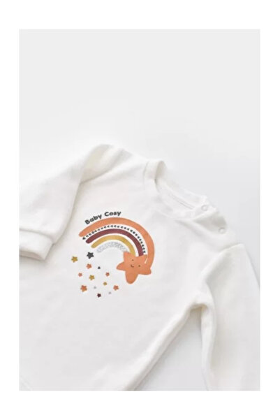 BabyCosy Rainbow set with long sleeve blouse and long pants - Ecru