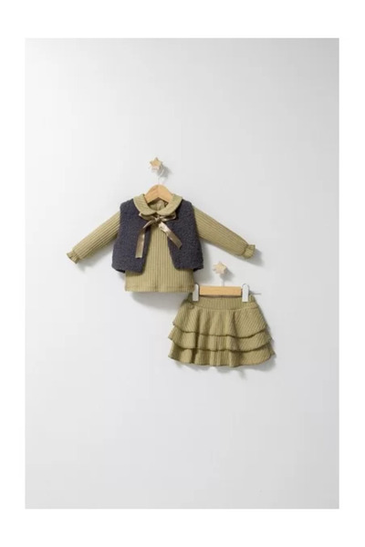 Tongs Baby Set 3 pieces: skirt, blouse, and elegant vest for babies Fun Penguin, Tongs baby
