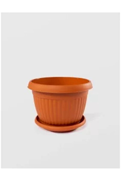 sterk Ghiveci Model cu Tava, STERK, 33 x 26 cm, Plast Maro