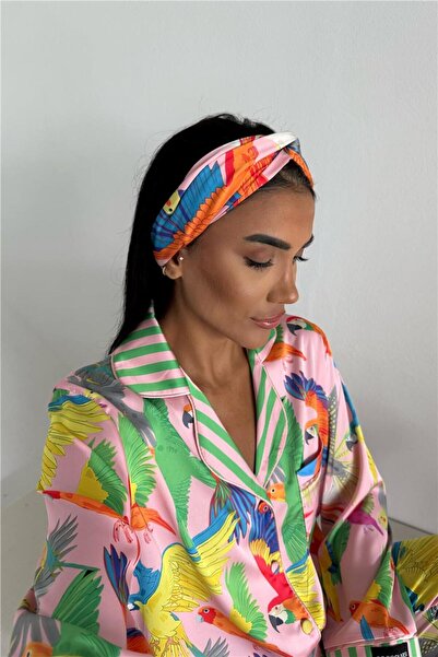 COCCOLARSI Viaggio Creativo Saten Uzun Pijama Takımı VCK0315