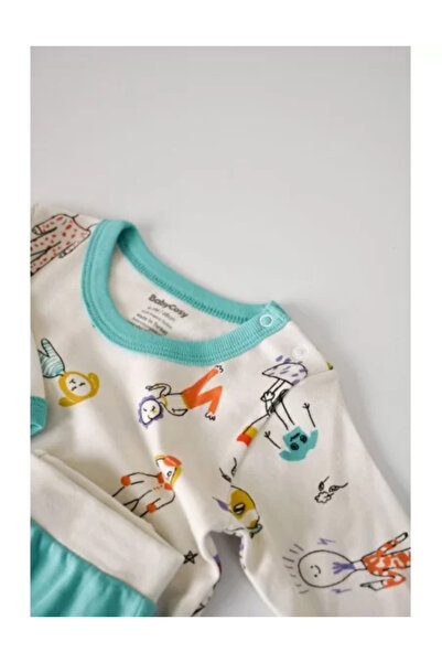 BabyCosy Long-sleeved shirt and long pants set, 100% cotton, BabyCosy, Green