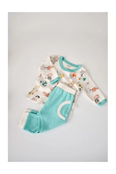 BabyCosy Long-sleeved shirt and long pants set, 100% cotton, BabyCosy, Green