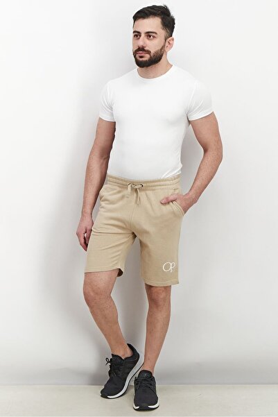 Ocean Pacific Men Drawstring Pull On Basic Shorts, Tan