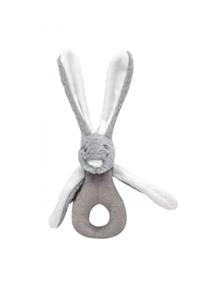 Babyjem Plyšová chrastítka pro miminka, králíček, 3 měsíce+ (Barva: šedá)