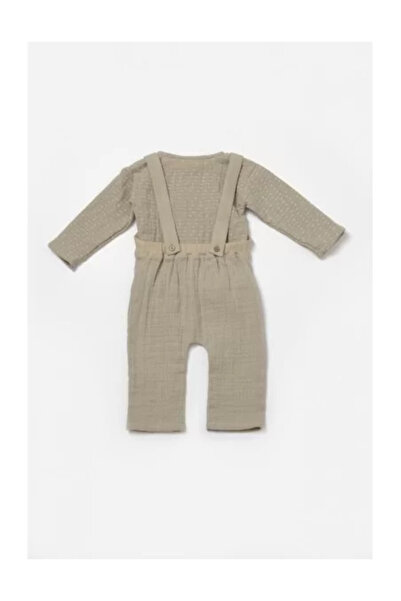 BabyCosy Set bluza si salopeta, Winter muselin, 100% bumbac - Verde