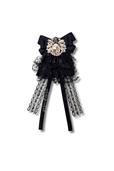 pegu baby collection TARZ SHİNE SERİ SİYAH KURDELE BROŞ,OKUL İŞ , GÖMLEK CEKE...
