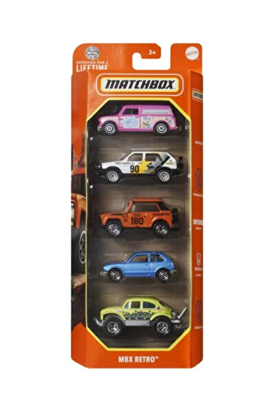 mattel MATCHBOX Set 5 Metallic Cars MBX Retro Scale 1:64