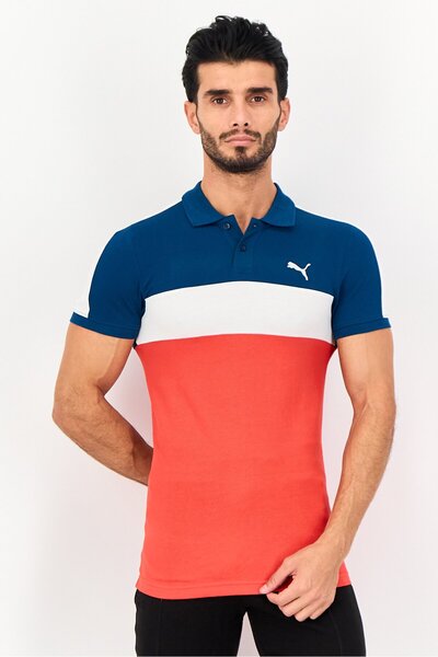 Puma Men Slim Fit Short Sleeves Outdoor Polo Shirt, Multicolor