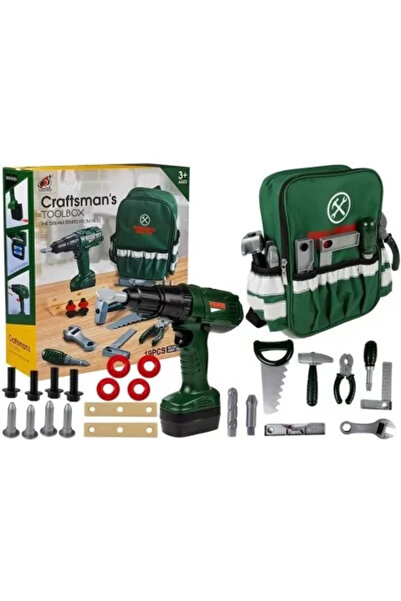 LeanToys Set scule de joaca pentru copii, cu rucsac verde special
