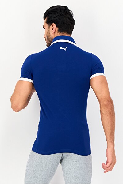 Puma Men Slim Fit Short Sleeve Outdoor Polo Shirt, Blue