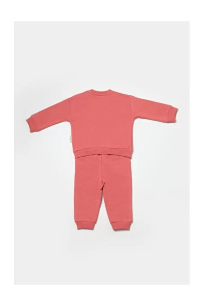 BabyCosy Set hanorac si pantaloni, Two thread, 100% bumbac - Rose,