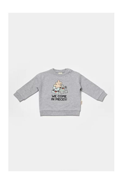 BabyCosy Set hoodie and pants, Two thread, 100% cotton - Grey, (Size: 3-6 Months)