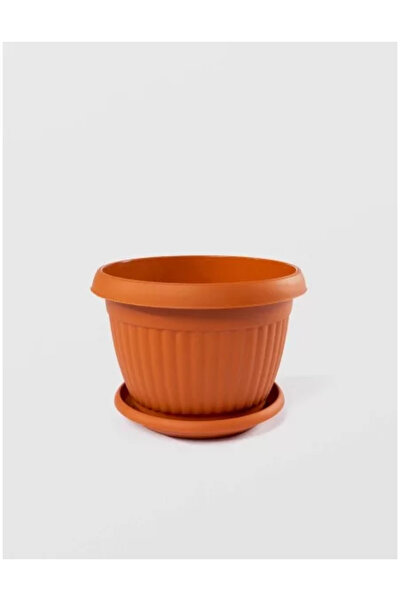 sterk Ghiveci Bella cu Tava, STERK, 32 x 24 cm, Plast Maro