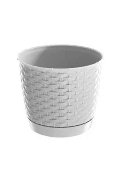 sterk Ghiveci Bella cu Tava, STERK, 28 x 21 cm, Plastic Maro