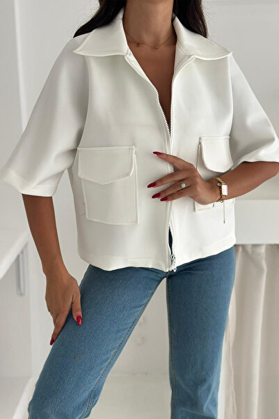 Noa Noa Γυναικείο υφασμάτινο μπουφάν με φερμουάρ – Στυλ οργανωμένο και casual