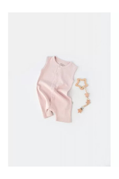 BabyCosy Sleeveless romper with short pants - 100% cotton - Pink, (Size: 12-18 Months)