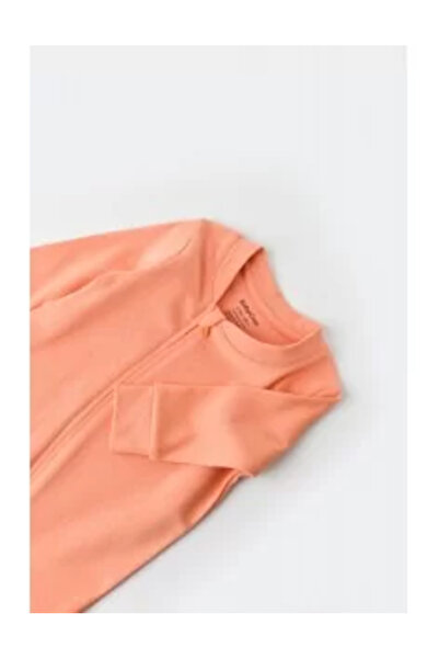 BabyCosy Long-Sleeve Romper with Long Pants in Cotton and Modal - Ecru (Size: 12-18 Months)