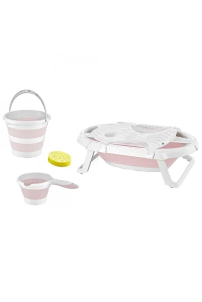 Babyjem Set Cadita Pliabila de Baie Babyjem, 5 Piese (Culoare: Bleu)